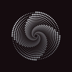 Massive dotted spiral vortex design artwork Vector Image