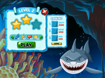 a game background template with elements vector image