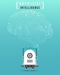 artificial intelligence with high technology vector image