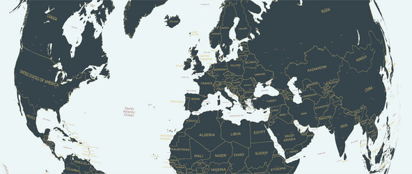 Global World Map - Rounding Effect vector image