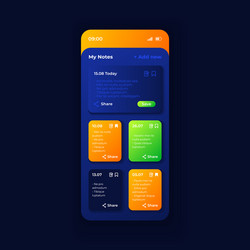 personal organizer app smartphone interface vector