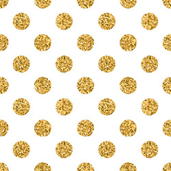 Polka dot big gold white 1 vector