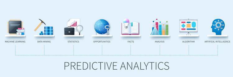 Predictive Analytics Icons - Data Insights vector image