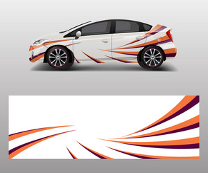 Racing Stripe Decal - Abstract Speed Vector Image