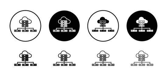 shared hosting icon set collection vector image