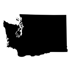Washington State Map Vector Image