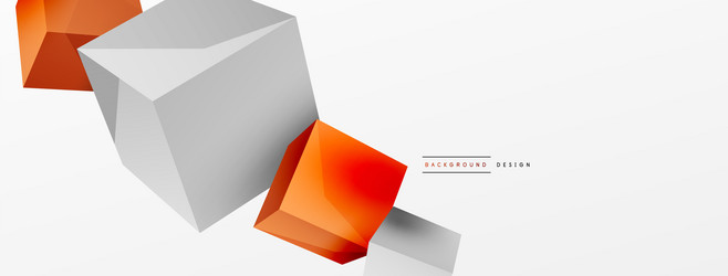 3D Cube Abstract Background vector image