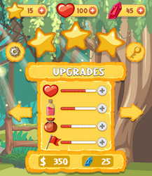 a game background template with elements vector image