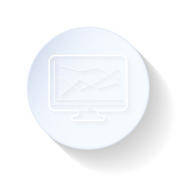 analytical graph display thin lines icon vector image