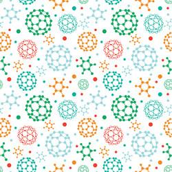 Molecular structure seamless pattern background Vector Image