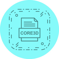 core3d file document icon vector image