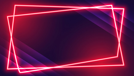 modern and shiny empty neon frame background vector image