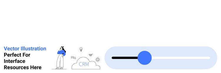 modern crm concept with user adjusting interface vector image