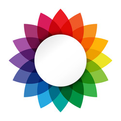 rainbow flower logo vector image