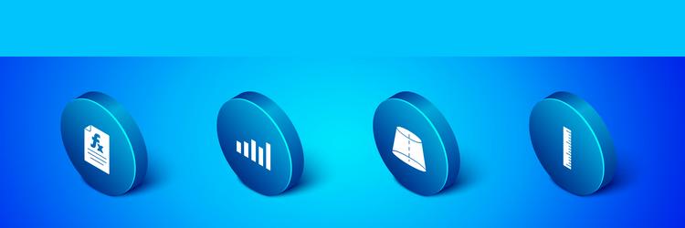 set isometric function mathematical symbol vector image