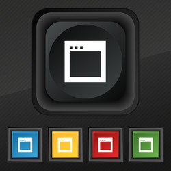 simple browser window icon symbol set of five vector image