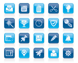 web site and internet interface icons vector image