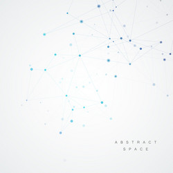 connected abstract polygonal lines and dots vector image