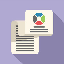 Finance paper icon flat report document Royalty Free Vector