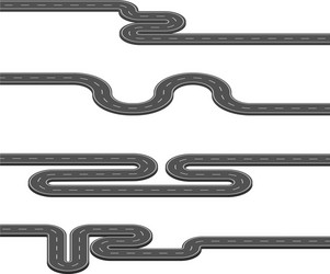 many road map with pointer vector image