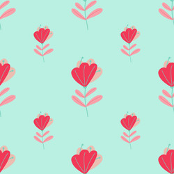 minimalistic style seamless pattern with pink vector image