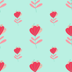 Minimalistic style seamless pattern with pink vector