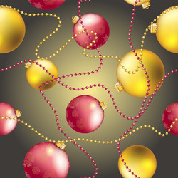 New year pattern with christmas ball sparkles vector