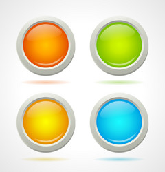 Colorful buttons set Royalty Free Vector Image