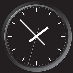 Wall clock isolated on white background Royalty Free Vector