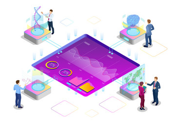 Big Data Analytics Network vector image