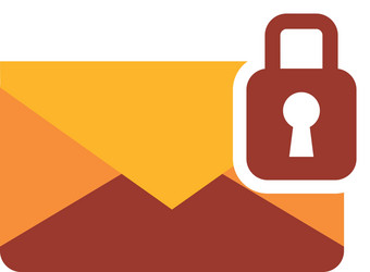 envelope message with padlock design vector image