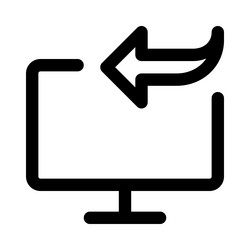 monitor responds to inputs or user commands vector image