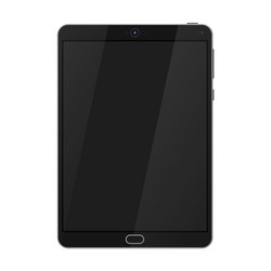 realistic tablet pc computer with blank screen vector