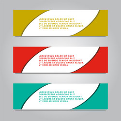 abstract design web banner colorful gradient vector image