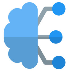 an advanced digital brain network vector image