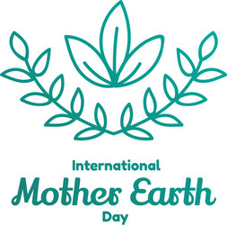 International mother earth day april 22 vector