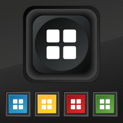list menu content view options icon symbol set vector image