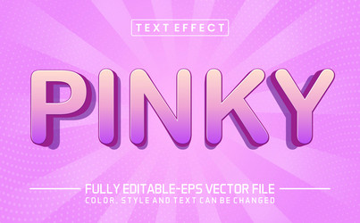 pinky font text effect editable vector image
