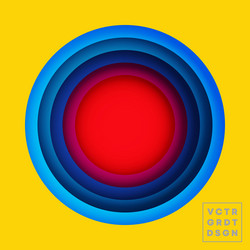 Retro Color Circle Pattern vector image