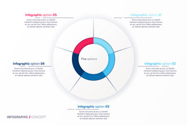 Round Chart Template - Data Visualization vector image