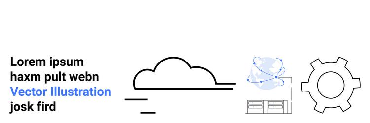 technology and cloud computing with abstract gear vector image