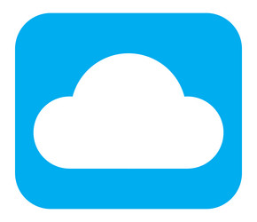 cloud symbol icon shape for computing vector image