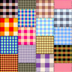 geometric abstract pattern intersection patchwork vector image