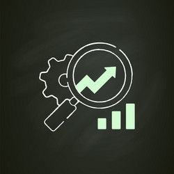 Market research chalk icon vector