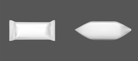 Transparent candy wrapper isolated blank package Vector Image