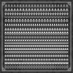 borders in vintage and retro style on chalkboard Vector Image