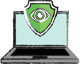 cloud computing security system vector image