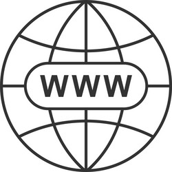 go to web icon isolated www website vector image