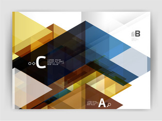 abstract background with color triangles annual vector image