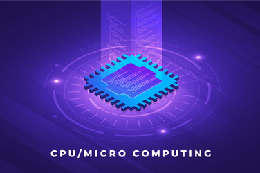 cpu processor computing vector image